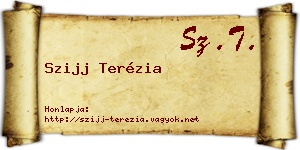 Szijj Terézia névjegykártya