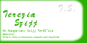 terezia szijj business card